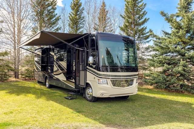 RV owners Camping in the wilderness